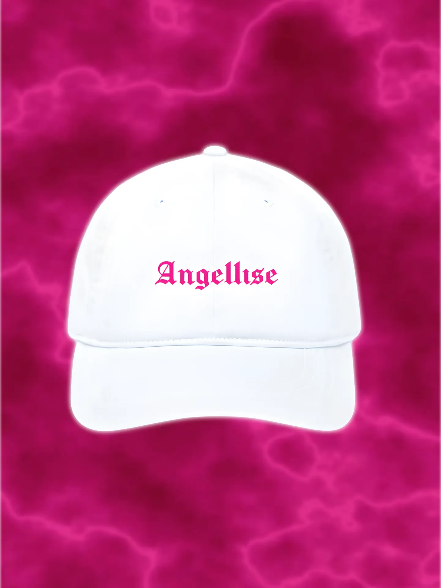 Angellise Emblem Cap (Pink, White)