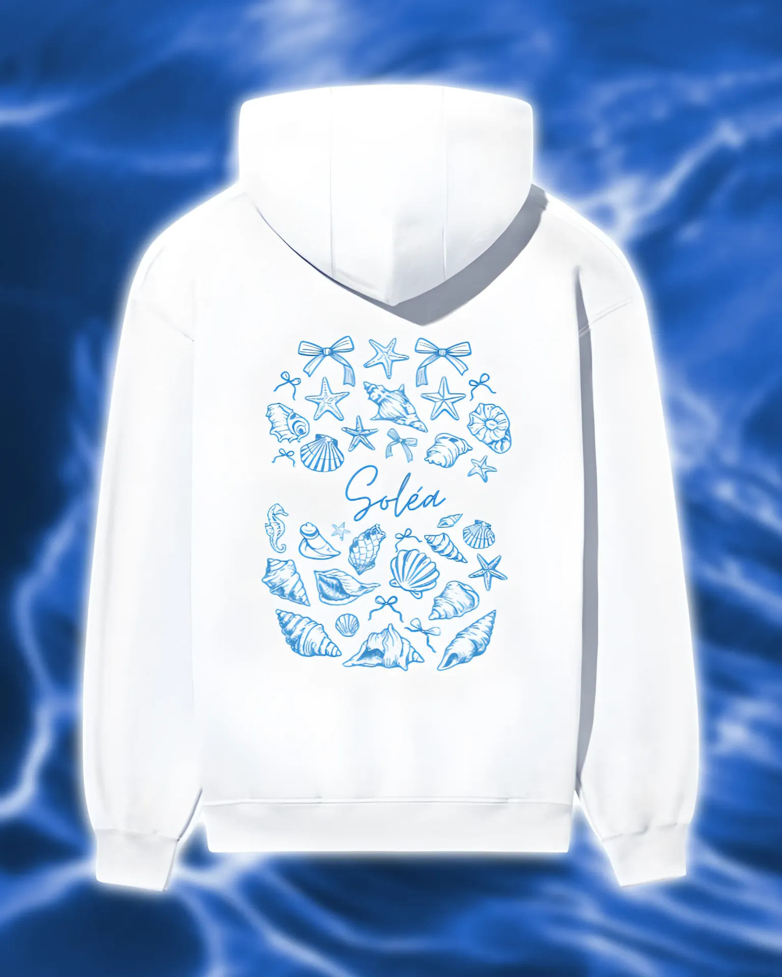 Soléa Shellscript Blue Hoodie