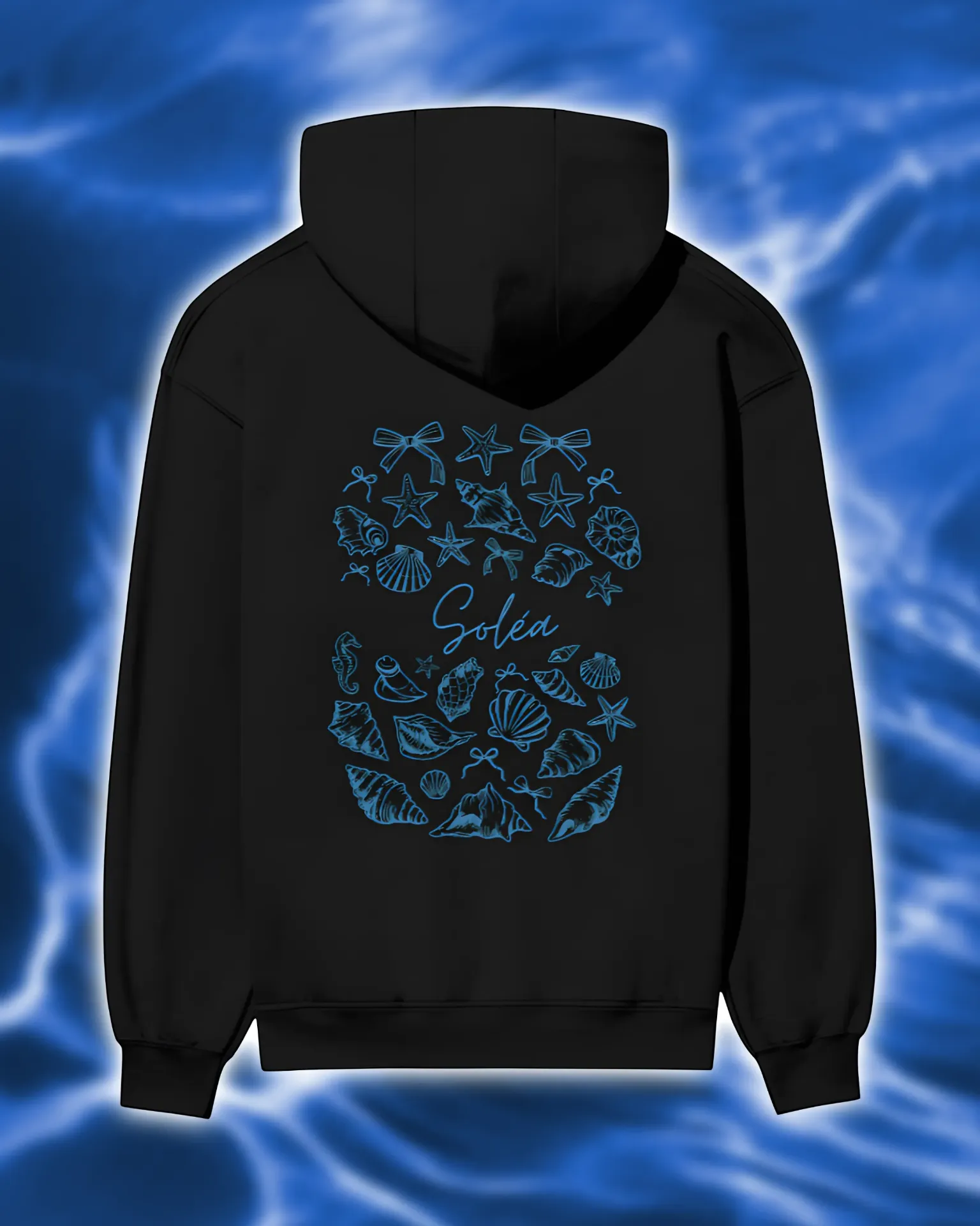 Soléa Shellscript Blue Hoodie