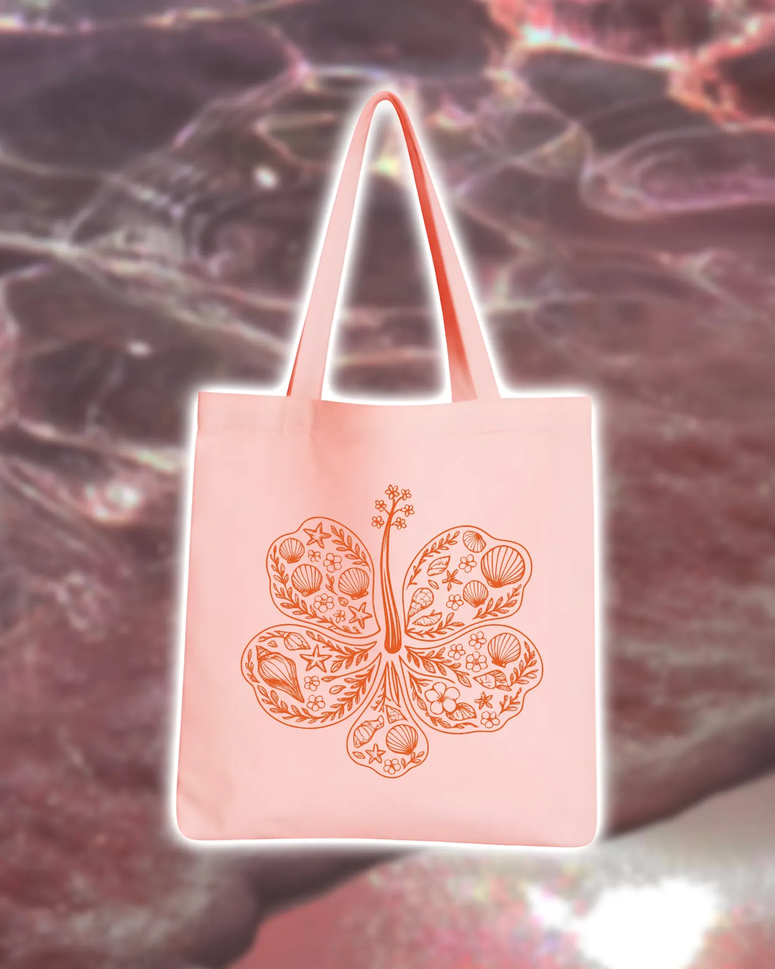 Salt-kissed Coloured Tote Bag (Orange)