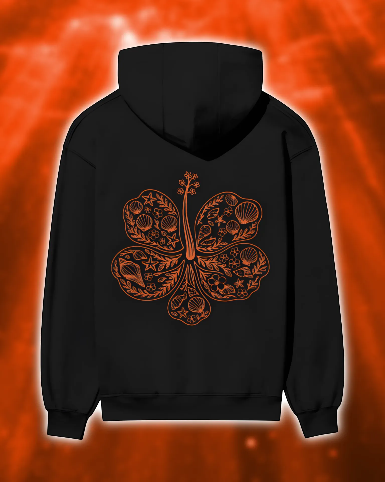 Coastal Orange Charm Hoodie