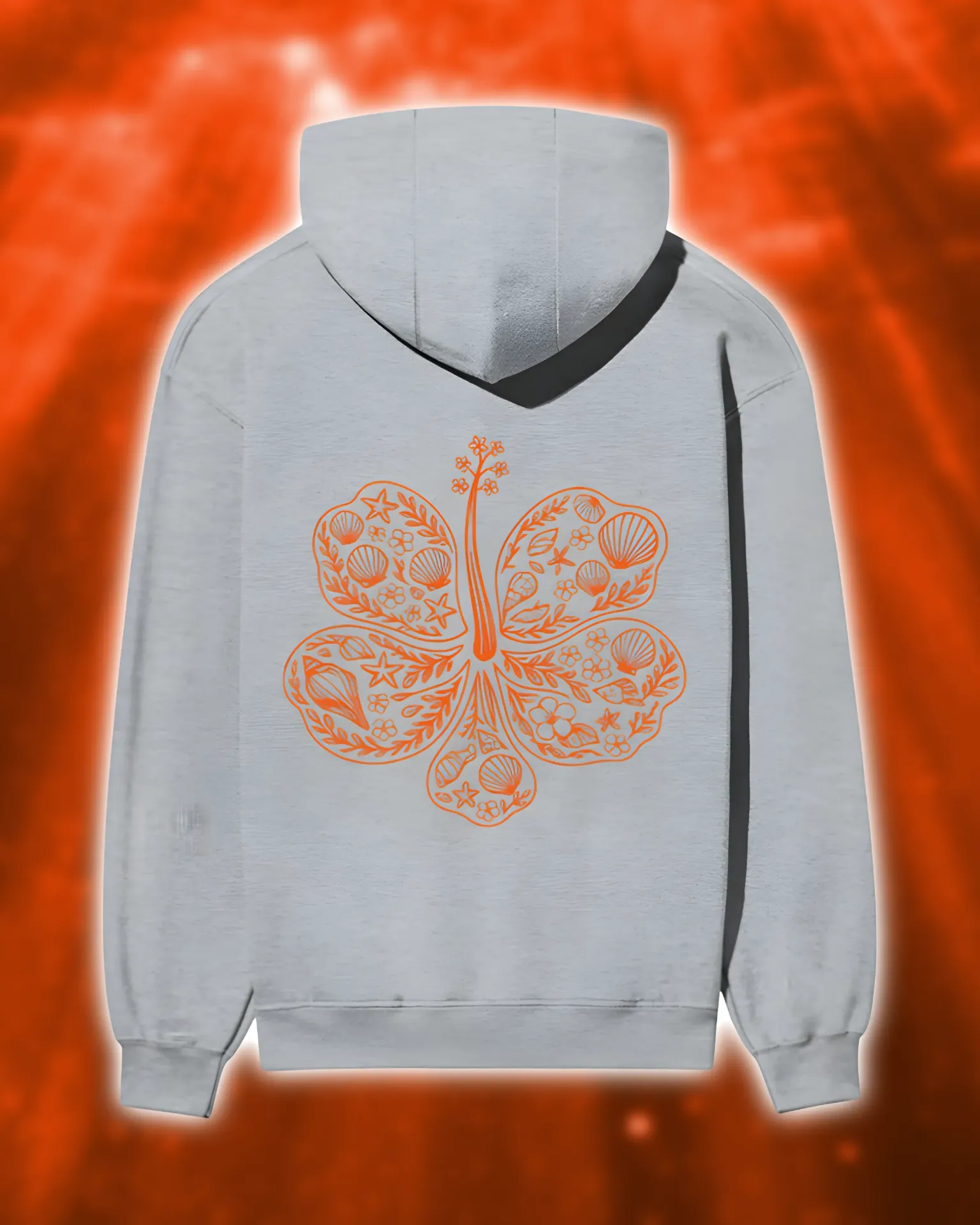 Coastal Orange Charm Hoodie