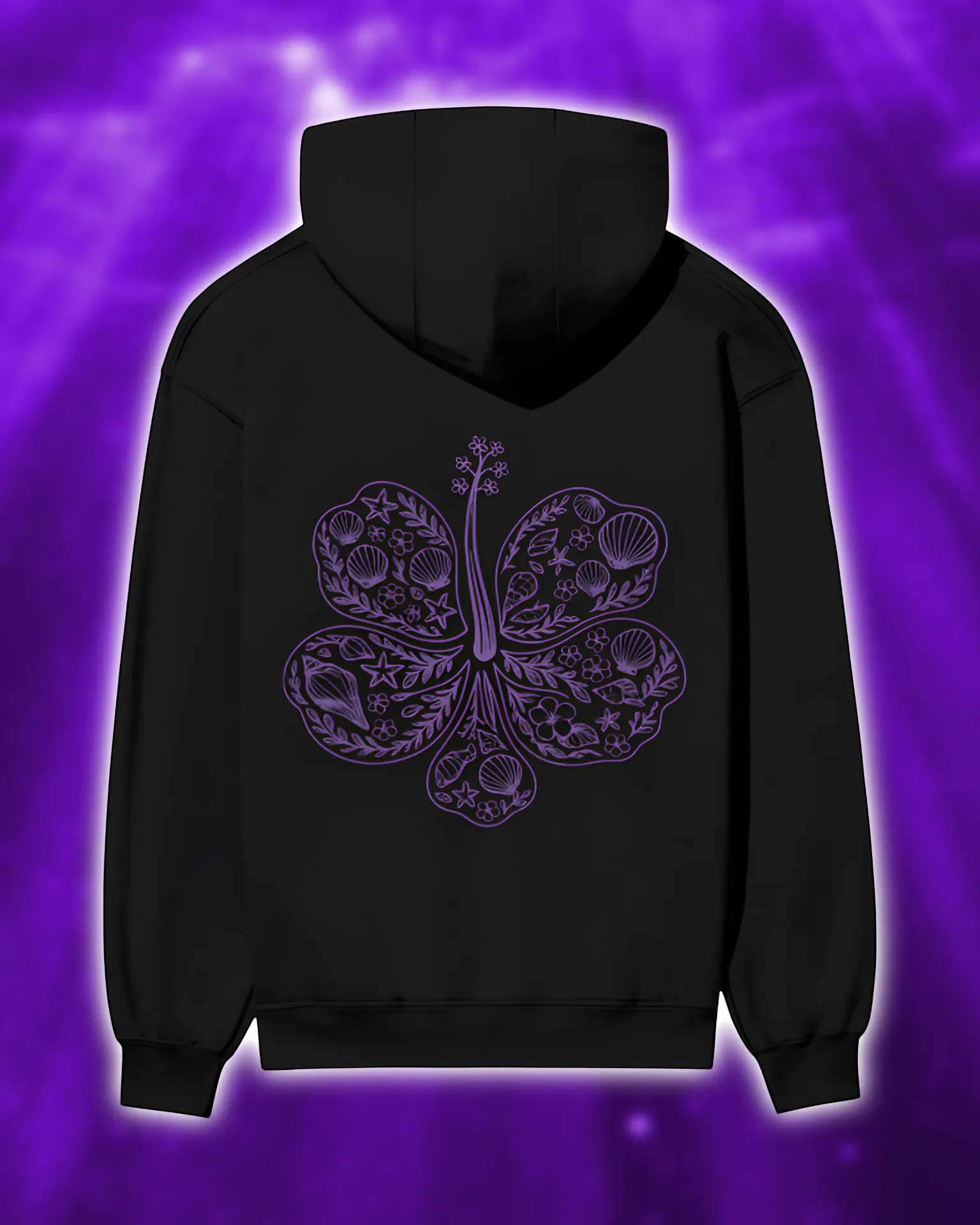 Coastal Purple Charm Hoodie