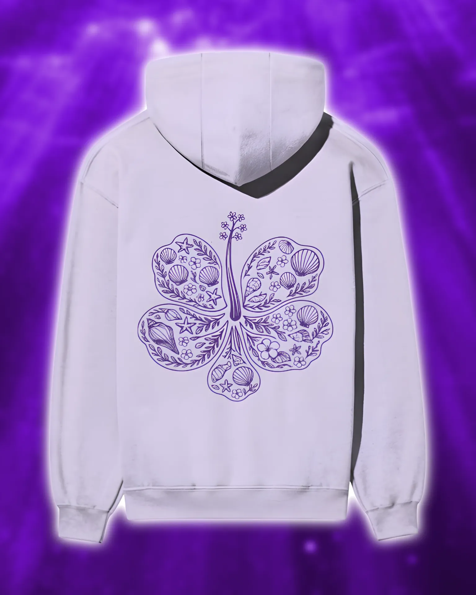 Coastal Purple Charm Hoodie