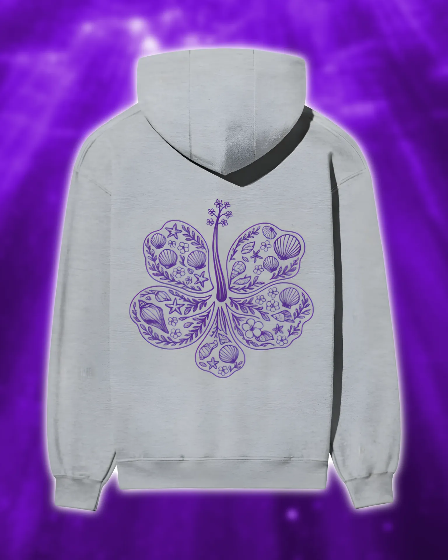 Coastal Purple Charm Hoodie
