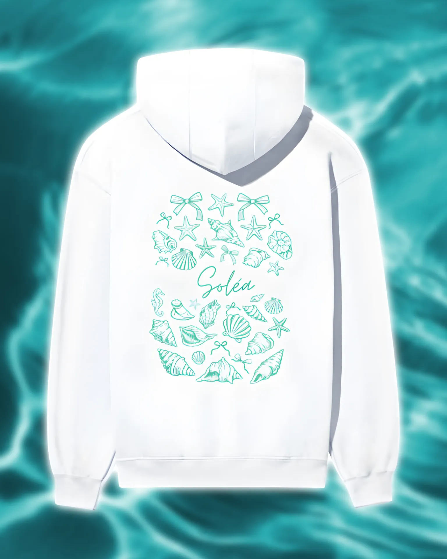 Soléa Shellscript Green Hoodie (XS, White)