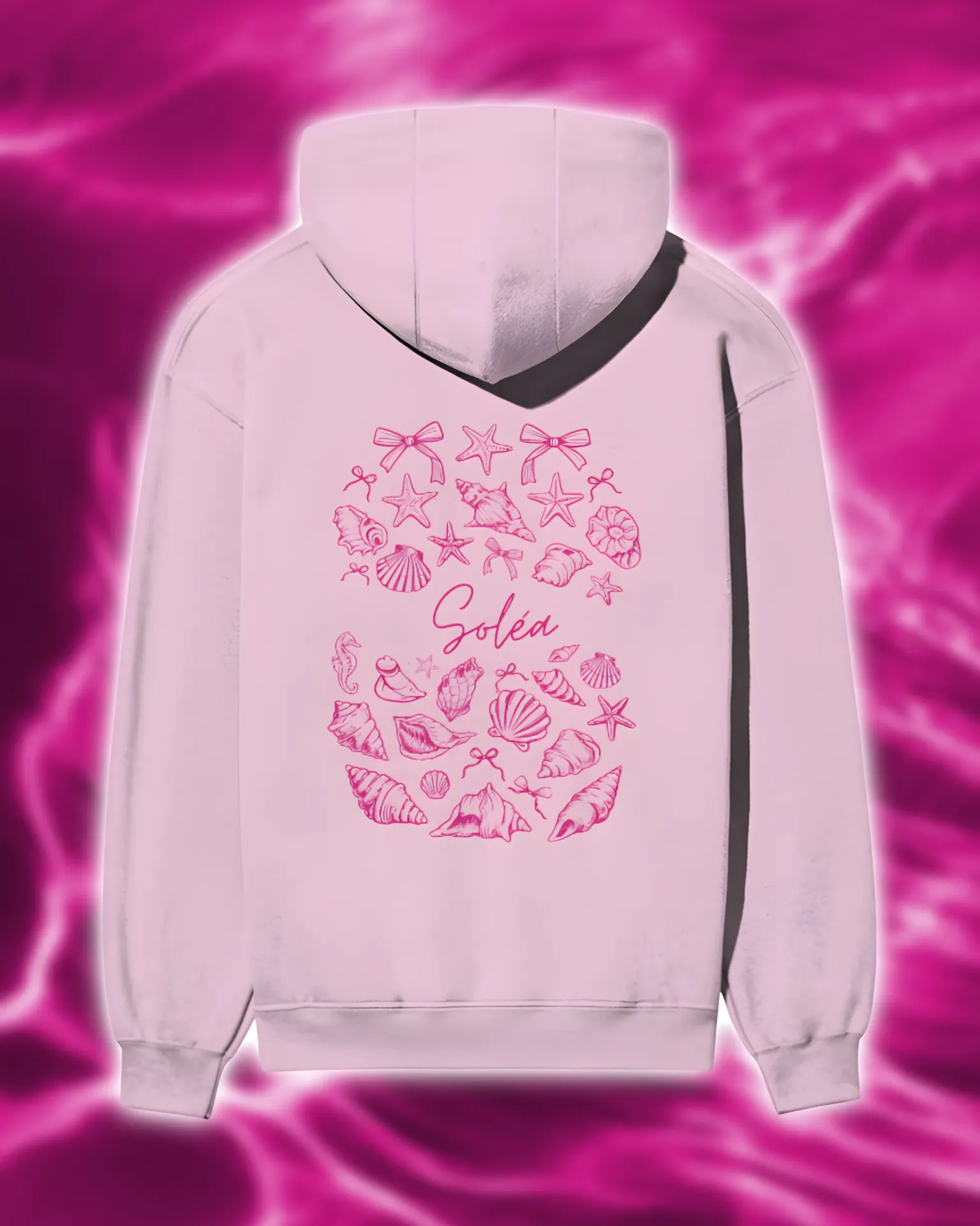 Soléa Shellscript Pink Hoodie