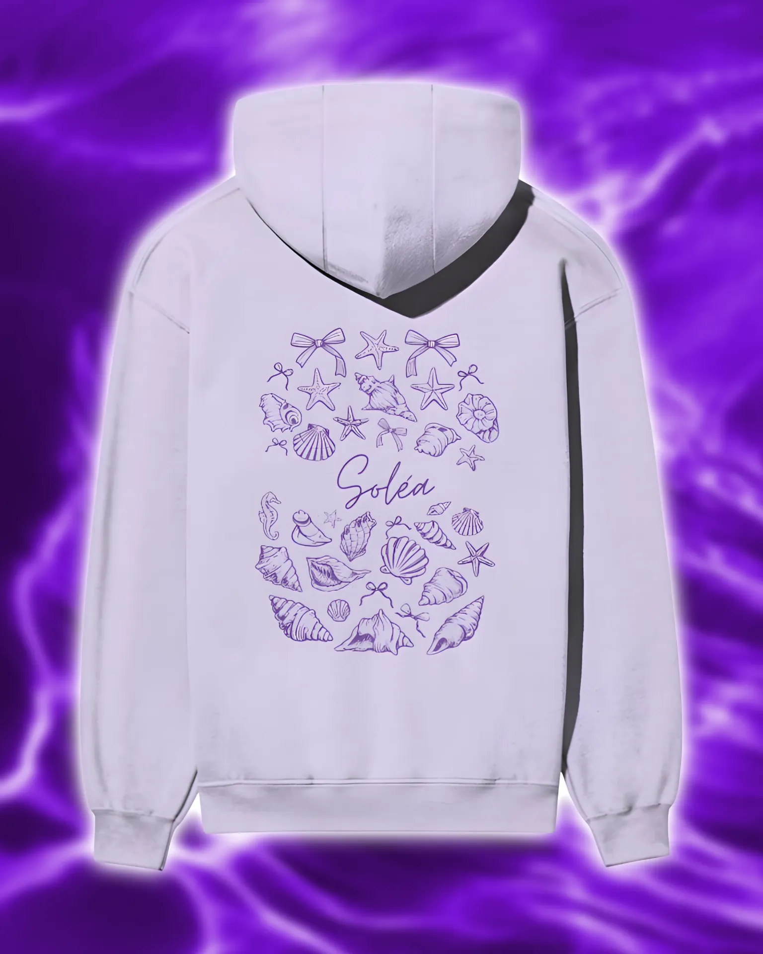 Soléa Shellscript Purple Hoodie