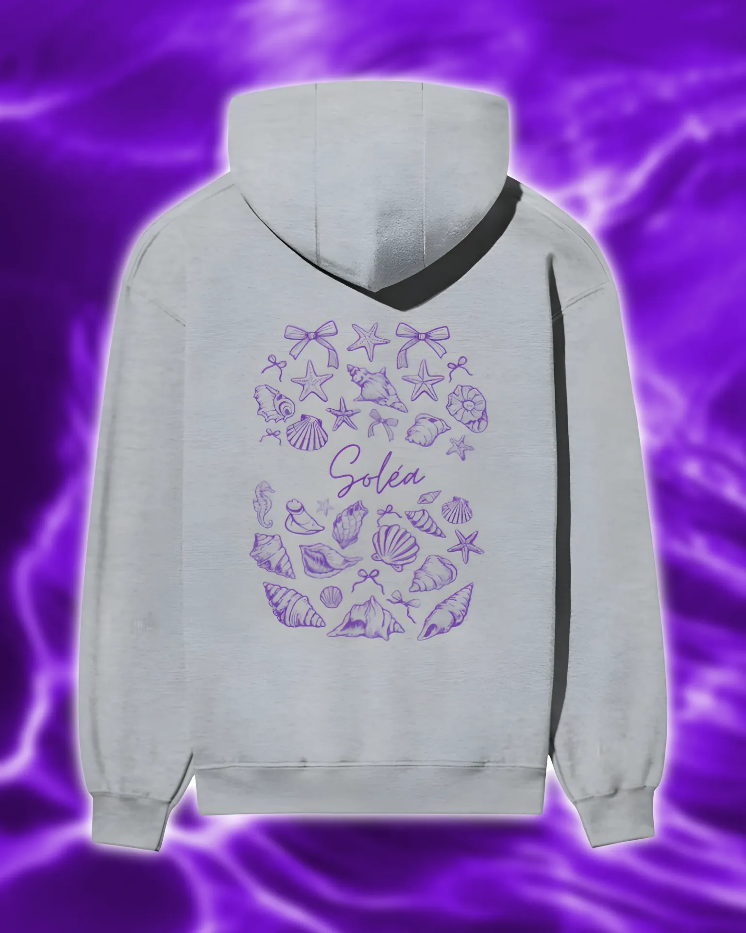 Soléa Shellscript Purple Hoodie