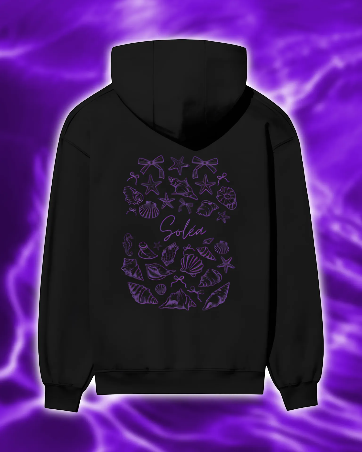 Soléa Shellscript Purple Hoodie