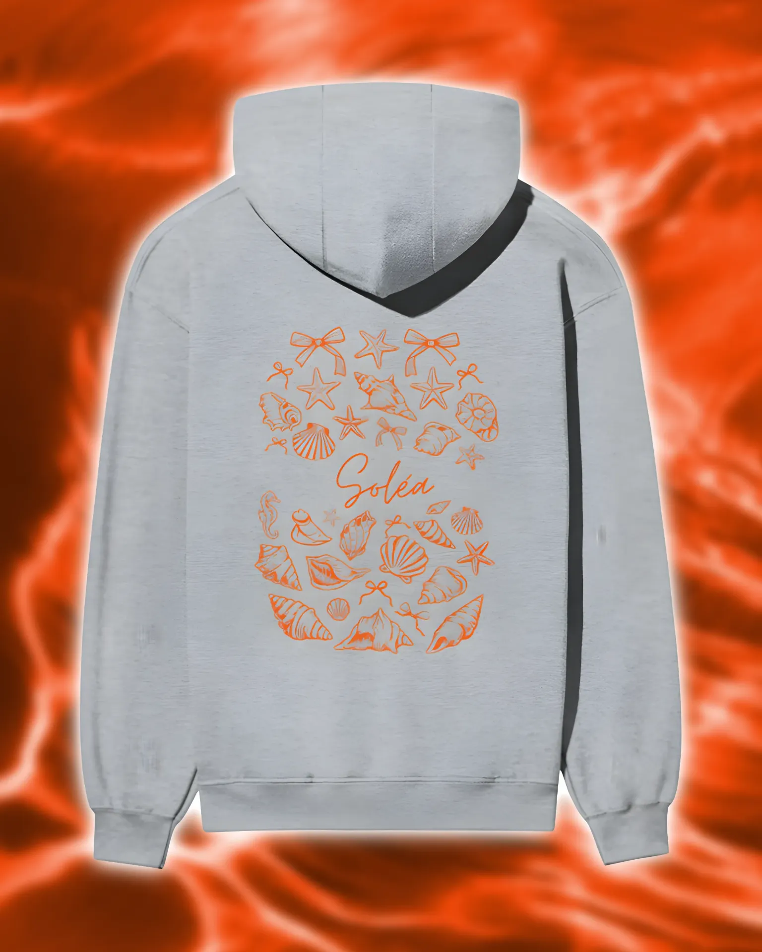 Soléa Shellscript Orange Hoodie