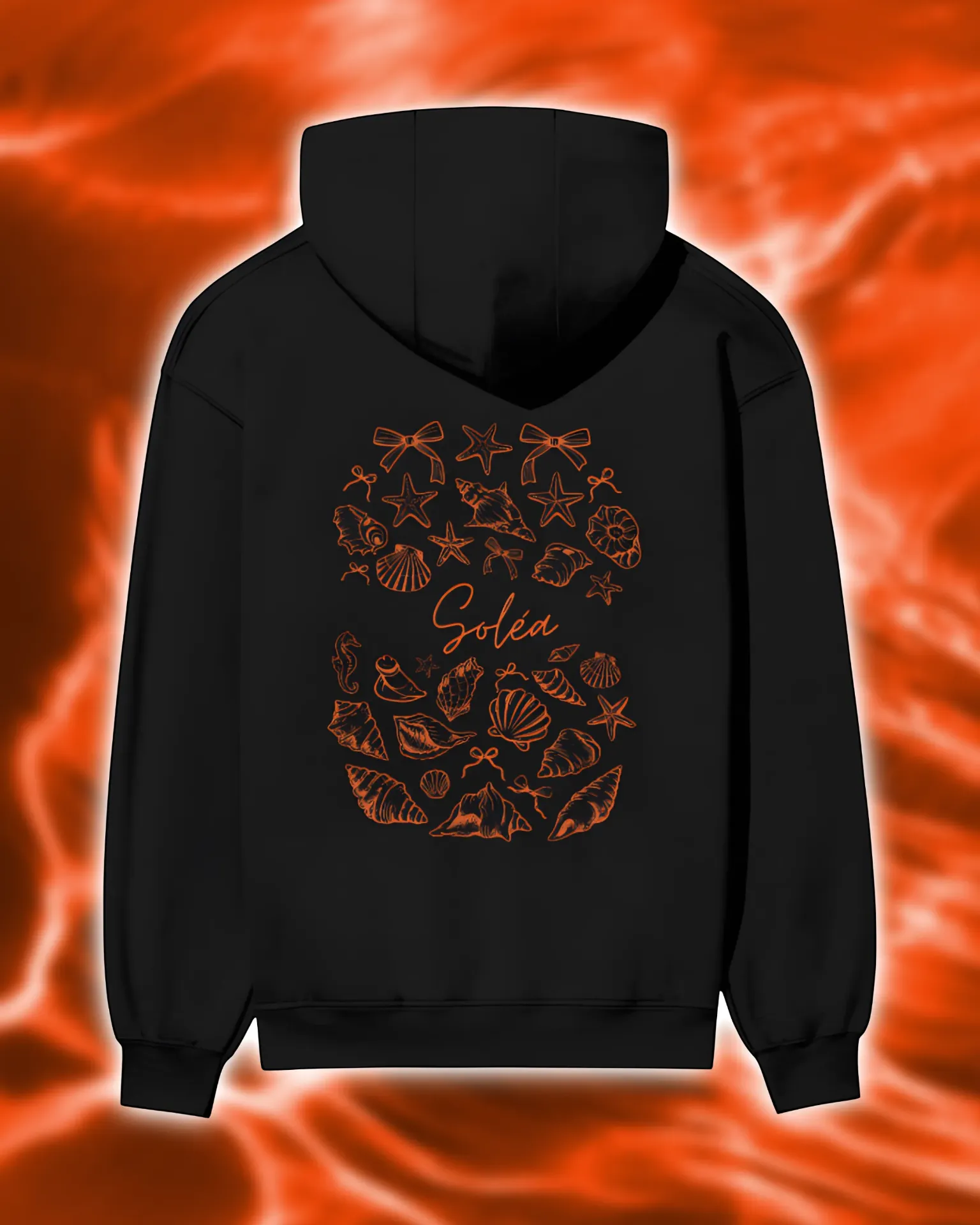 Soléa Shellscript Orange Hoodie