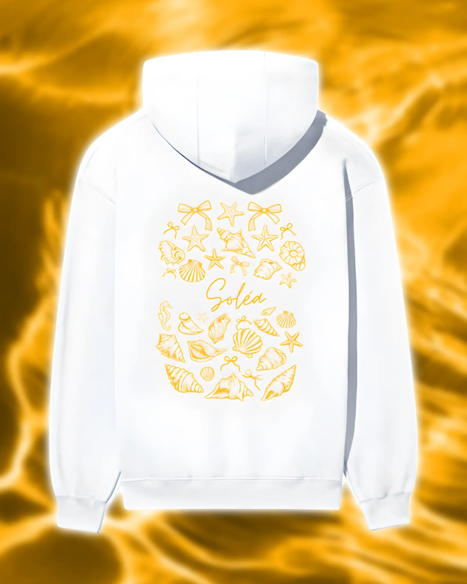 Soléa Shellscript Yellow Hoodie (XS, White)