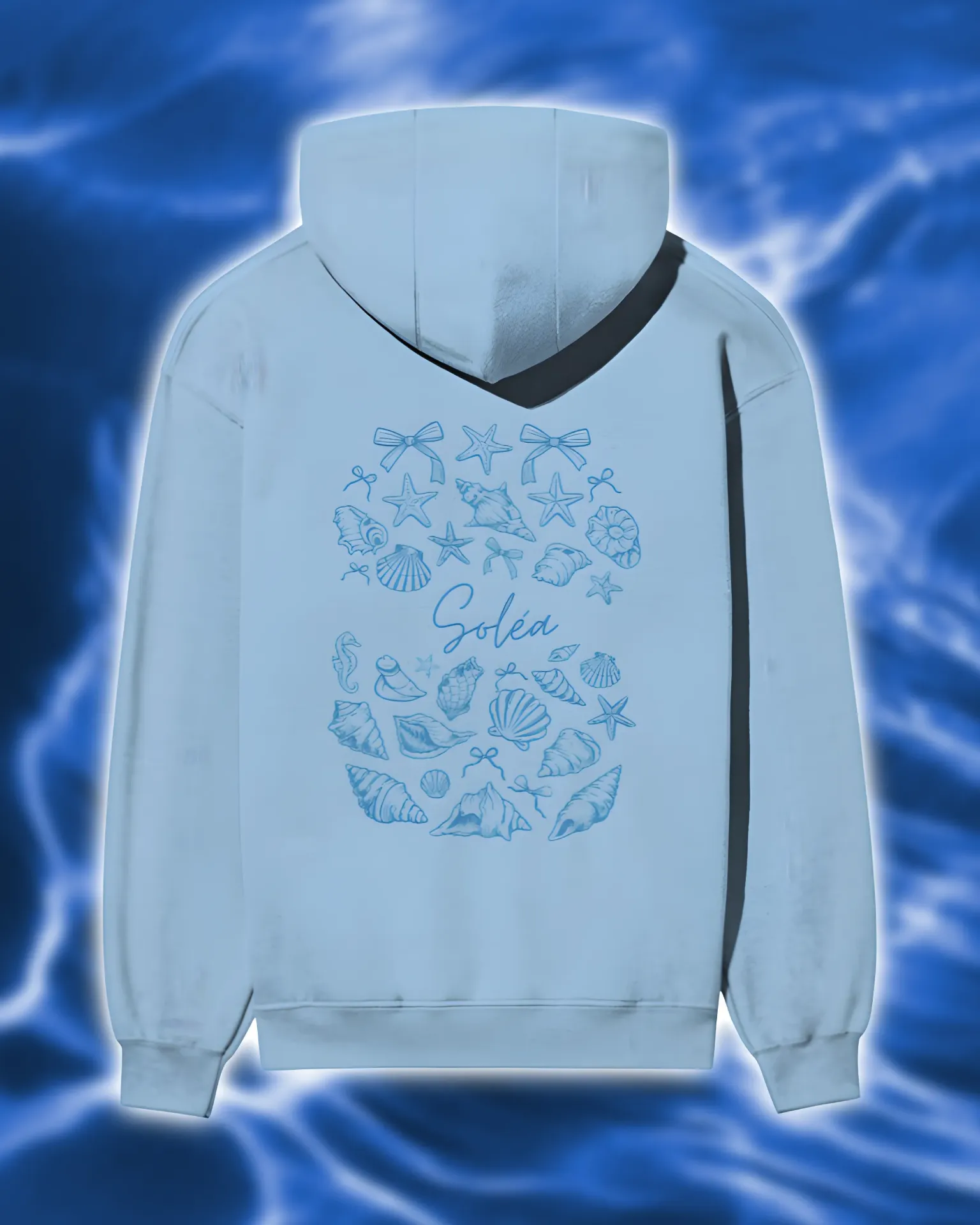 Soléa Shellscript Blue Hoodie