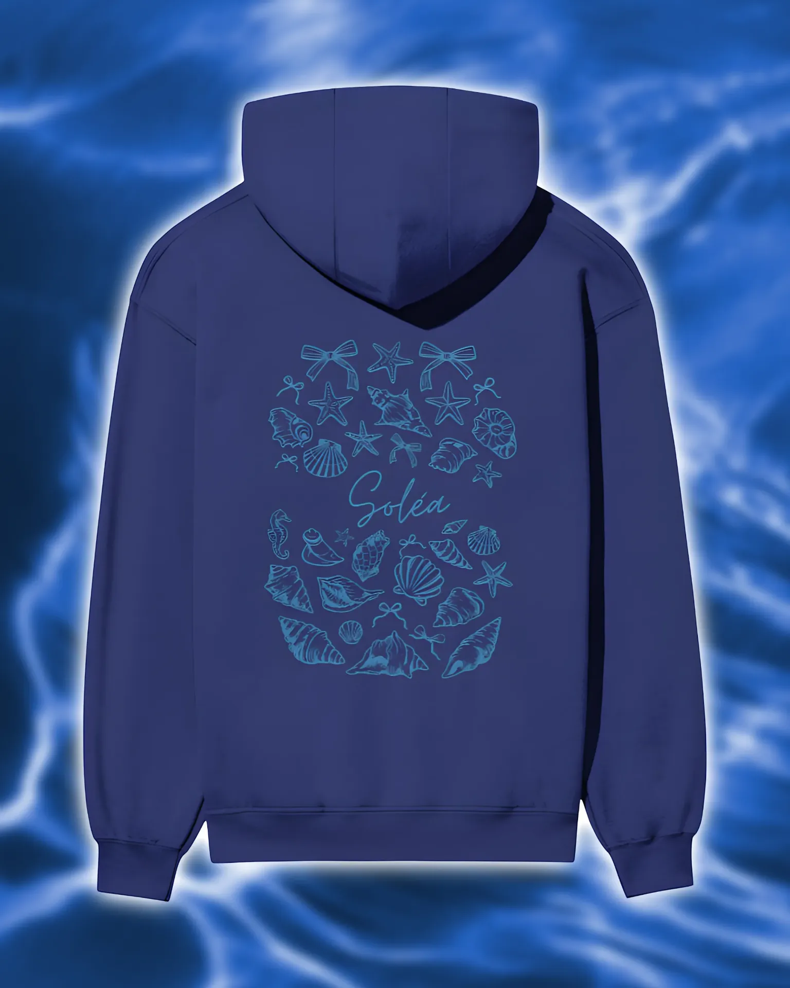 Soléa Shellscript Blue Hoodie