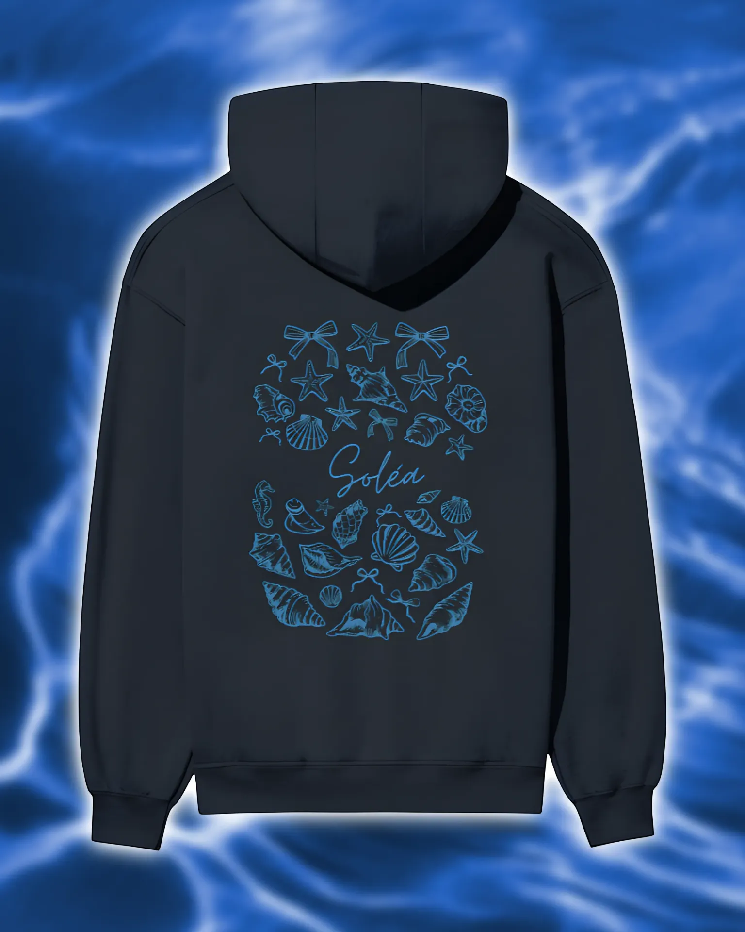 Soléa Shellscript Blue Hoodie