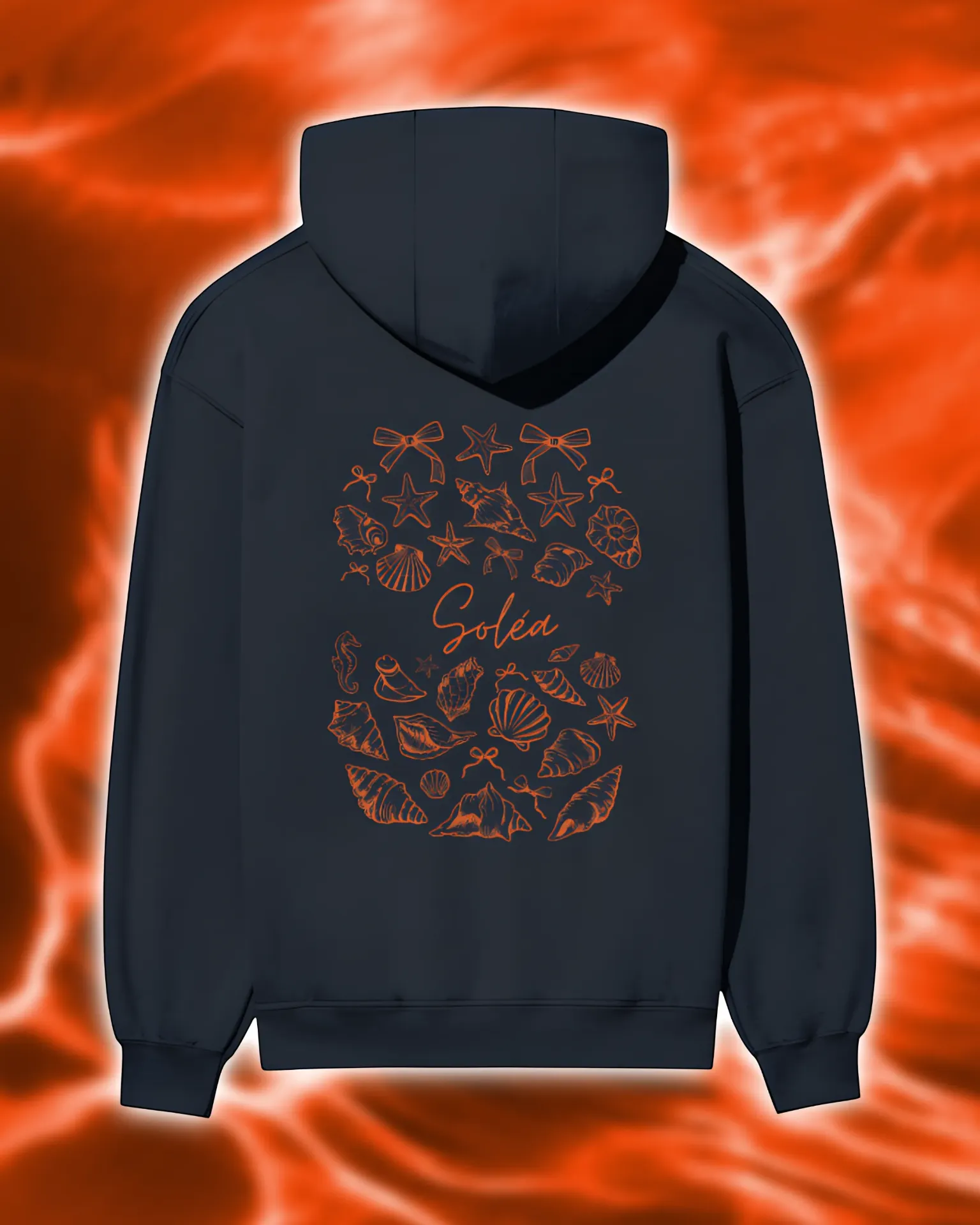 Soléa Shellscript Orange Hoodie