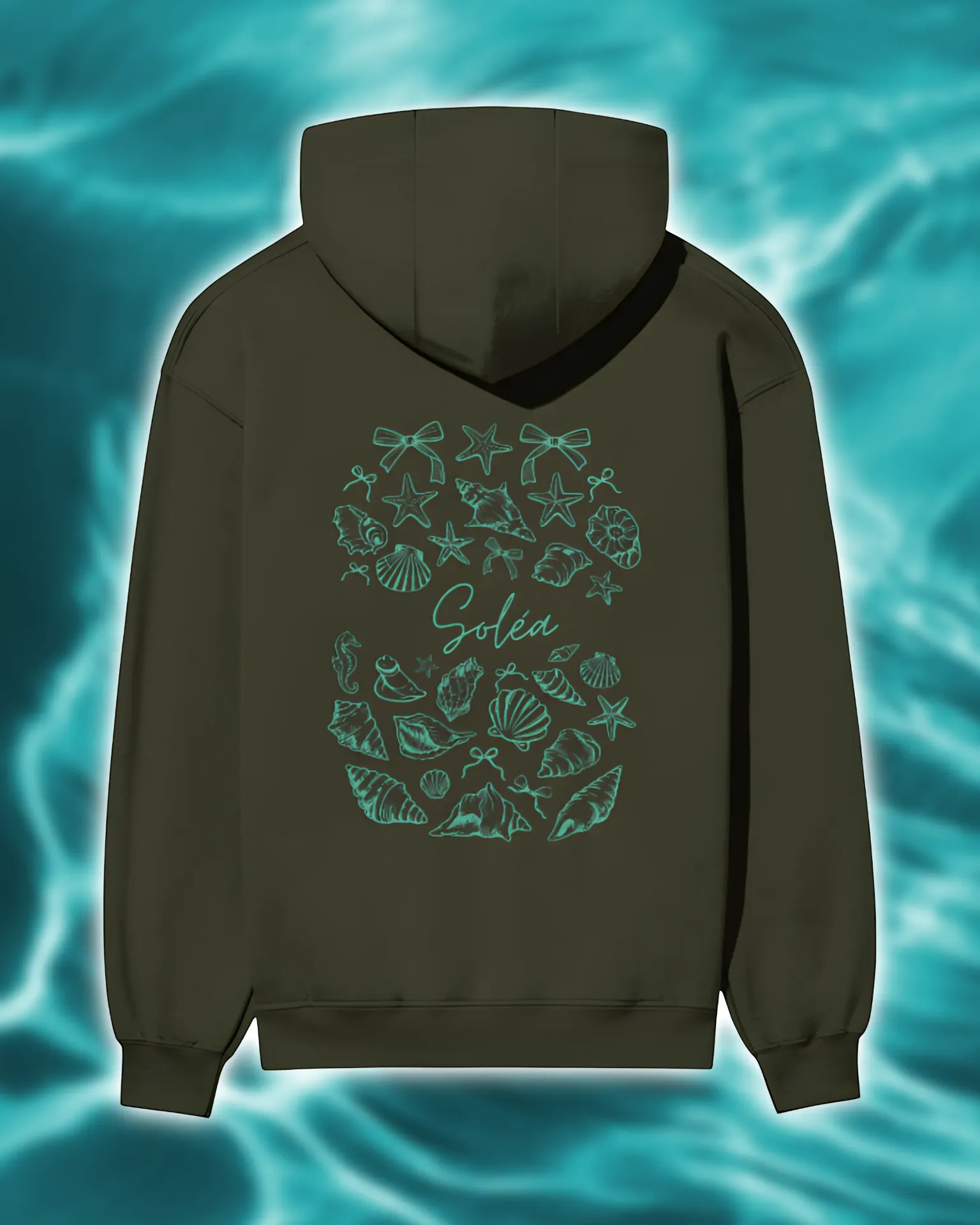 Soléa Shellscript Green Hoodie