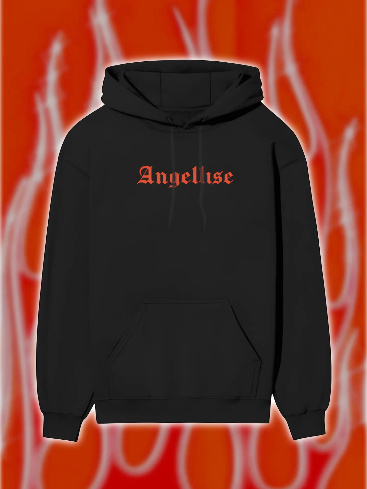 Angellise Orange Winged Hoodie