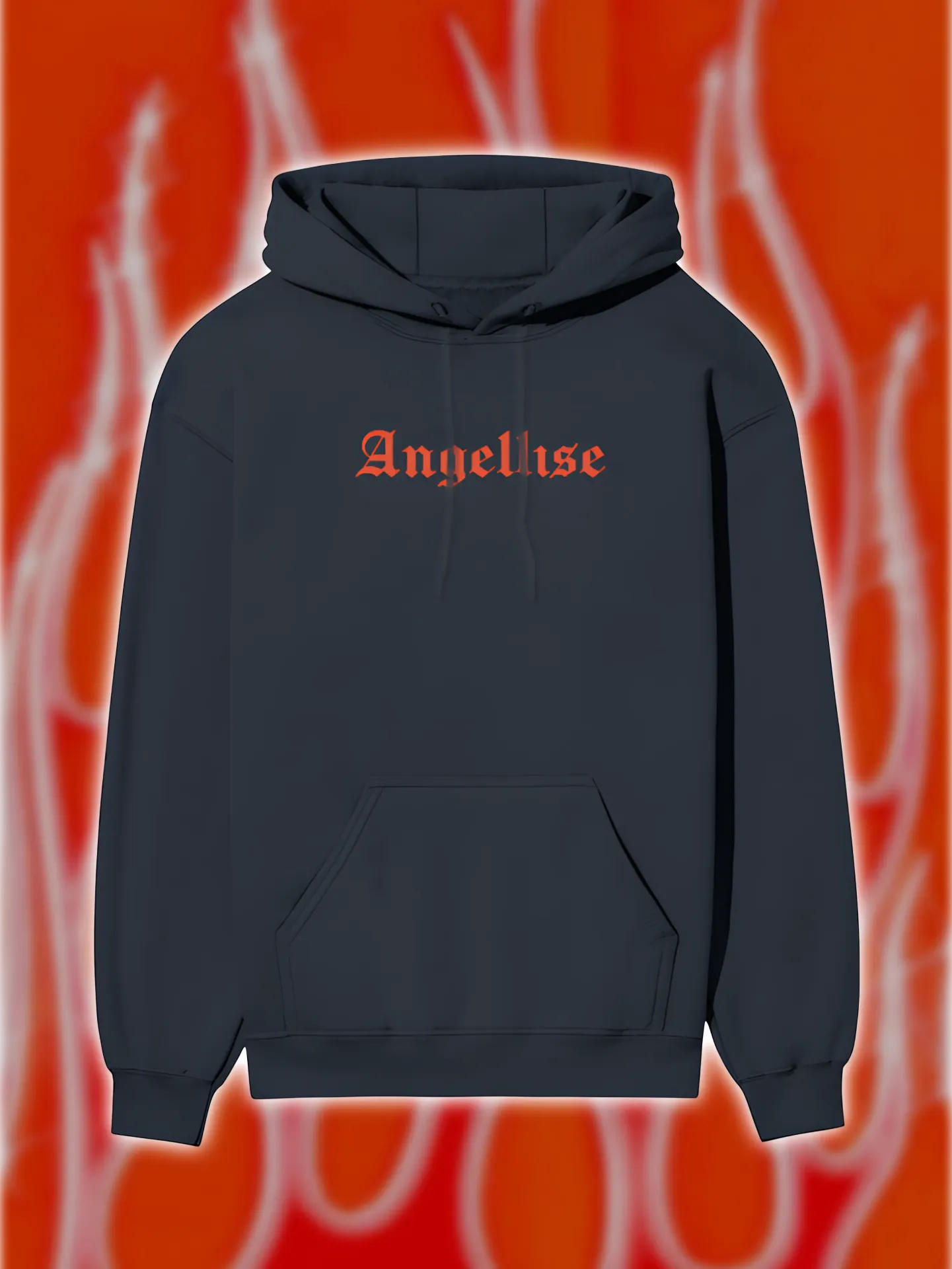 Angellise Orange Winged Hoodie