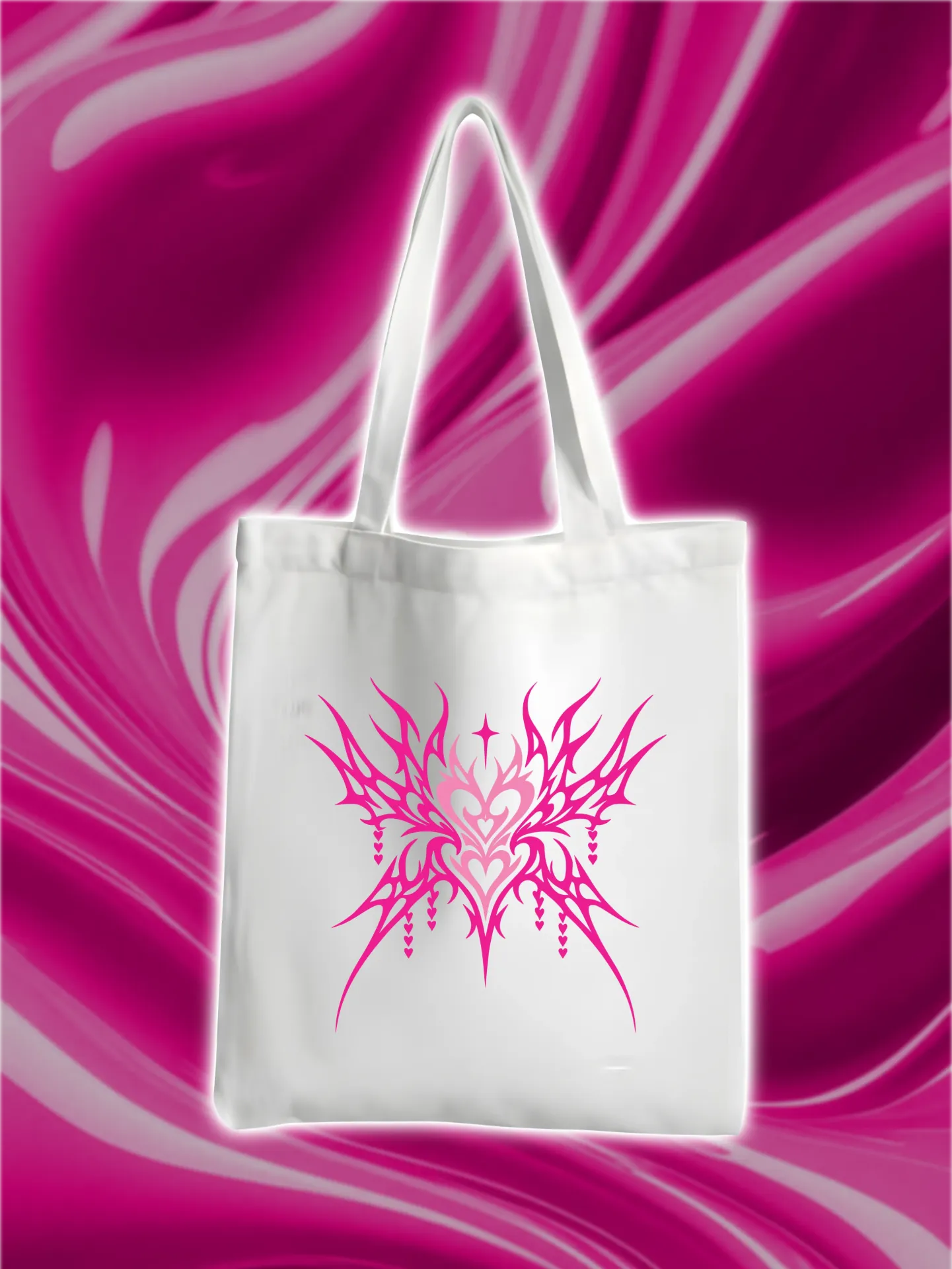 [v-9x6p0CeHaVZV1MINNBQpubzTpQnb8Hs=] Angellise Heartcrest Tote Bag (Pink)